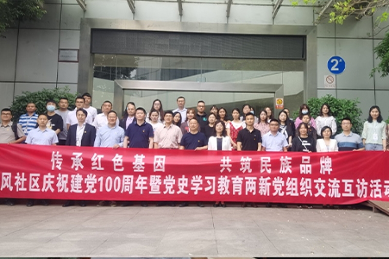 公司党支部与晨风社区开展党史学习教育交流互访活动